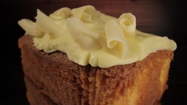 Torta al limone in primo piano — Video Stock