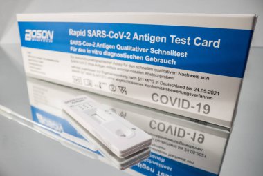 Corona Rapid Testi - Covid-19 Antijen Testi - FRANKFURT, Almanya - 23 Mart 2021