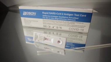 Sars COV 2 Hızlı Test - Covid-19 Antijen Testi - FRANKFURT, Almanya - 23 Mart 2021