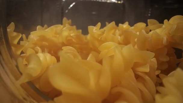 Close up view on fresh pasta - ready to cook — Stock Video