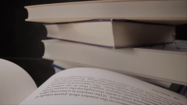 For reading fans - close-up of book pages — Stock Video