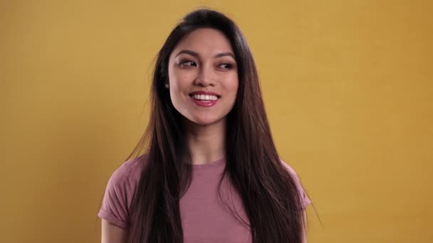 Portrait of a very happy girl — Stock Video