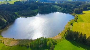 Alman Alpleri 'ndeki muhteşem Bavyera manzarası - Allgau bölgesi