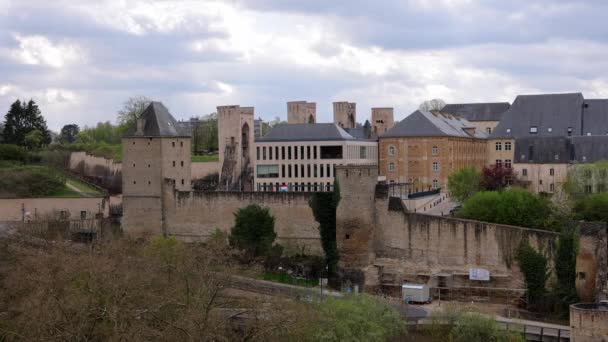 Das historische Stadtzentrum von Luxemburg — Stockvideo