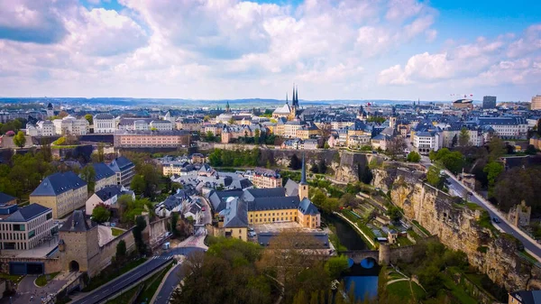 Amazing view over the city of Luxemburg from above