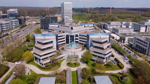BNP Paribas Bank Luxemburg from above - LUXEMBURG CITY, LUXEMBURG - APRIL 30, 2021 — стокове відео