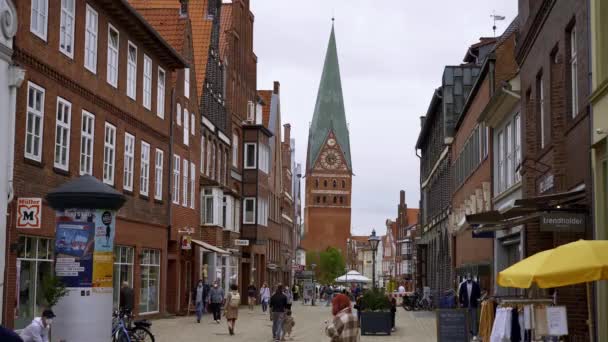 Ιστορική Πόλη Του Luneburg Γερμανία Hamburg Γερμανια Μαΐου 2021 — Αρχείο Βίντεο