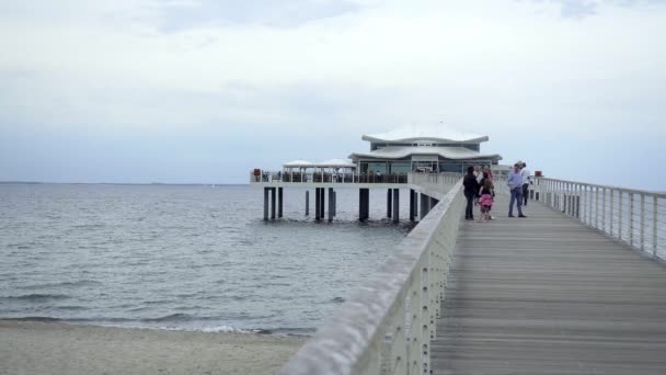Пляж Тіммендорфа Біля Балтійського Моря Лубек Німеччина Травня 2021 — стокове відео