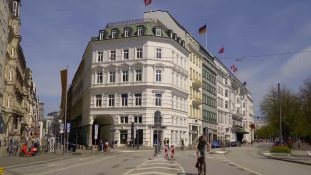 Vackra Herrgårdar Staden Hamburg Hamburg Tyskland Maj 2021 — Stockvideo