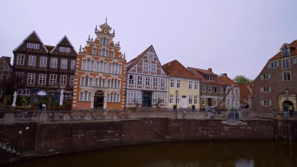 北ドイツの有名な歴史的都市シュタード 旅行写真 — ストック動画