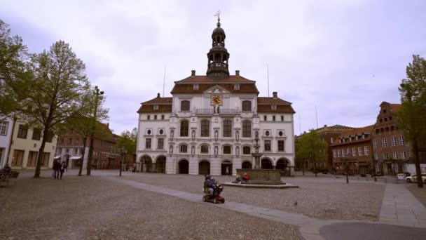 Stadhuis Historische Stad Luneburg Duitsland Lueneburg Duitsland Mei 2021 — Stockvideo