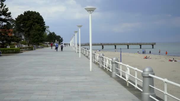 Foto Van Vakantie Travemunde Strand Aan Oostzee — Stockvideo