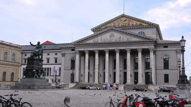 Münchner Oper Und Nationaltheater Stadt München Deutschland Juni 2021 — Stockvideo