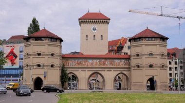 Münih 'teki Isar Kapısı - MÜZİK ŞEHRİ, ALMANA - 03 Haziran 2021