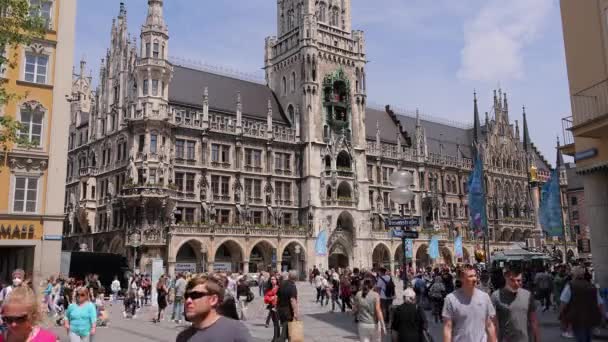 Marien Meydanı Ndaki Münih Belediye Binası Müzi Müzi Germane Haziran — Stok video