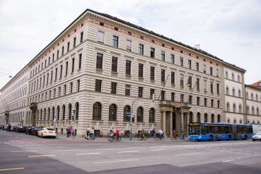 Münih Ludwig Caddesi 'ndeki özel malikaneler - MÜZİK, Almanya - 03 Haziran 2021