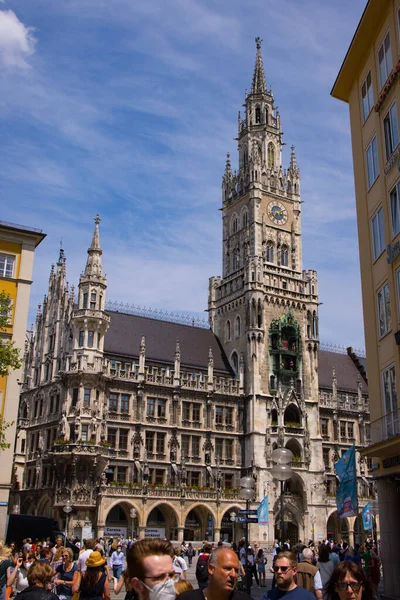 Ayuntamiento de Múnich en la plaza Marien en el distrito histórico - CIUDAD DE MUNICH, ALEMANIA - 03 DE JUNIO DE 2021 —  Fotos de Stock