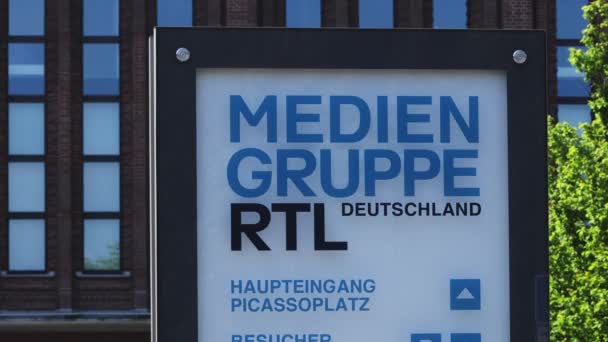 Rtl Group Germany Huvudkontor Köln Cologne Tyskland Juni 2021 — Stockvideo