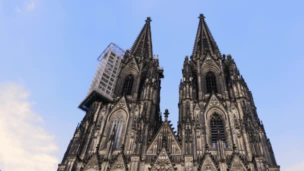 Célèbre Cathédrale Cologne Dans Centre Ville Photographie Voyage — Video