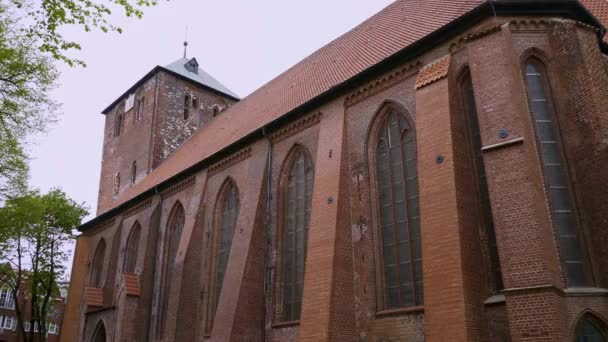 Igreja Antiga Centro Histórico Cidade Stade Alemanha Viagens Fotos — Vídeo de Stock