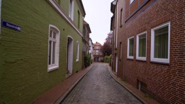 Almanya 'daki Stade' in tarihi şehir merkezi - seyahat fotoğrafçılığı