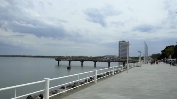 Berühmter Travemunde Strand Der Ostsee Reisefotos — Stockvideo