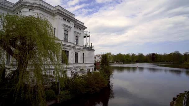 Vacker Damm Staden Lubeck Tyskland Resor Fotografi — Stockvideo