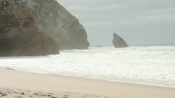 Onde Oceaniche Una Giornata Tempestosa Fotografia Naturalistica Estremo Rallentatore — Video Stock