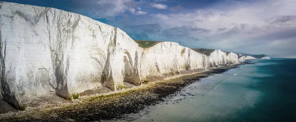 The White Cliffs of Seven Sisters at the English Coast — Stock Photo, Image