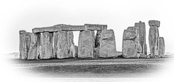 Stonehenge Világhírű Sziklái Angliában Utazási Illusztráció — Stock Fotó