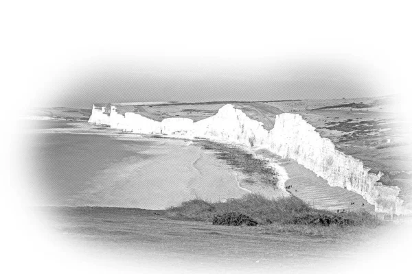 Famose Sette Sorelle Bianche Scogliere Sulla Costa Del Sussex Inghilterra — Foto Stock