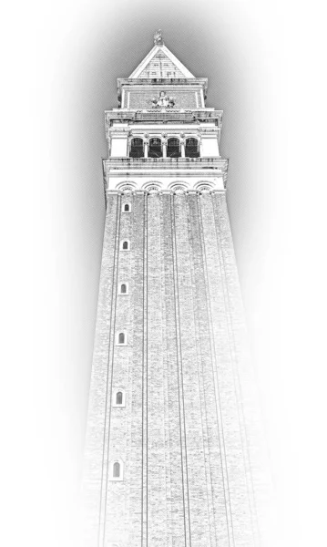 Campanile Tower Marks Square Veneza San Marco — Fotografia de Stock