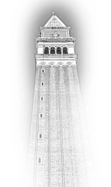 Tour Campanile Sur Place Saint Marks Venise San Marco — Photo