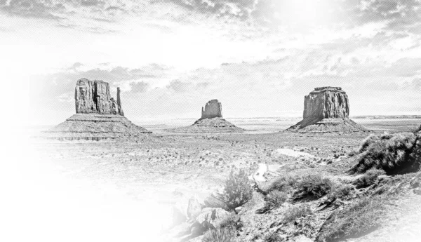 Monument Valley Utahu Oljato Ilustrace — Stock fotografie