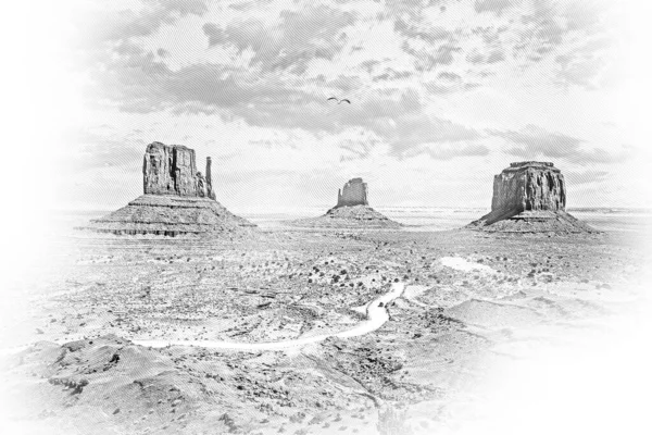 Monumentenvallei Utah Oljato Illustratie — Stockfoto