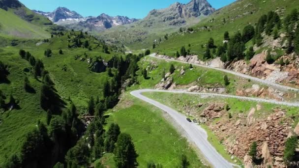 Vackra Kaunertal Valley i österrikiska Alperna - berömd glaciär i Österrike — Stockvideo