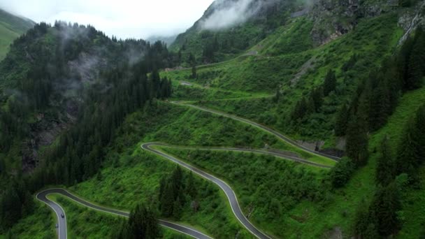 Avusturya 'da Silvretta High Alpine Yolu — Stok video