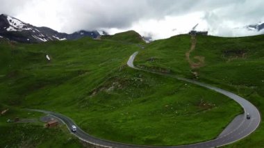 Avusturya 'daki Grossglockner Yüksek Alp Yolu - hava manzaralı