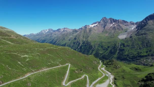 Kaunis Kaunertal Valley Itävallan Alpeilla - kuuluisa jäätikkö Itävallassa — kuvapankkivideo