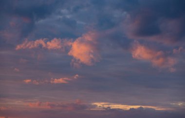 Gökyüzü değişimi için yüksek çözünürlüklü Sunset Sky arkaplanı