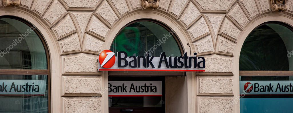 Bank Austria Branch in the city of Vienna - VIENNA, AUSTRIA - AUGUST 1, 2021