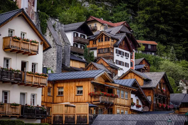 Famous village of Hallstatt in Austria - a world heritage site - HALLSTATT, AUSTRIA, EUROPE - Jul 30, 2021 — стоковое фото