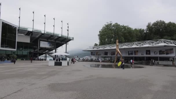 Festival de Artes Escénicas de Bregenz en el Lago de Constanza - BREGENZ, AUSTRIA, EUROPA - 28 DE JULIO DE 2021 — Vídeos de Stock