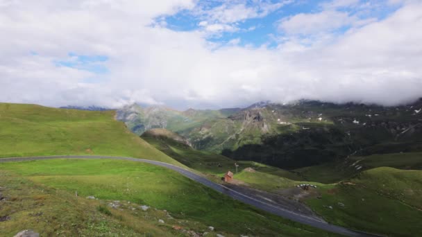 Καταπληκτικό τοπίο γύρω από Grossglockner High Alpine Road στην Αυστρία — Αρχείο Βίντεο