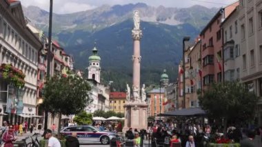 Innsbruck 'taki Anna Column - INNSBRUCK, AUSTRIA, EUROPE - 29 Temmuz 2021