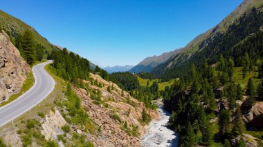 Avusturya Alplerindeki güzel Kaunertal Vadisi - Avusturya 'nın ünlü buzulu