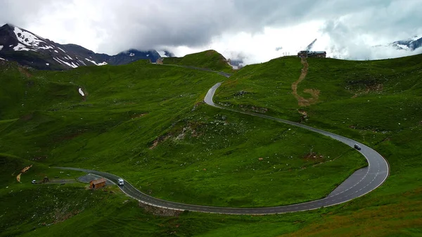 Grossglockner High Alpine Road Ausztriában - légi felvétel — Stock Fotó