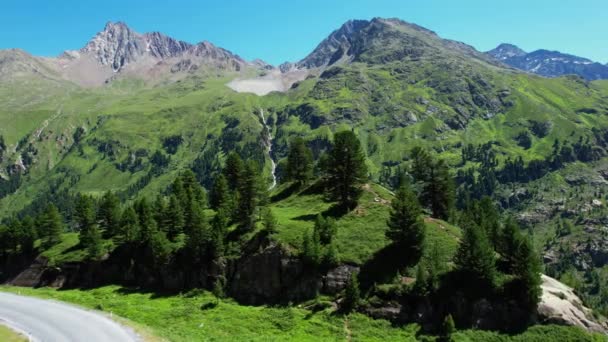 Όμορφη Κοιλάδα Kaunertal στις αυστριακές Άλπεις - διάσημο παγετώνα στην Αυστρία — Αρχείο Βίντεο