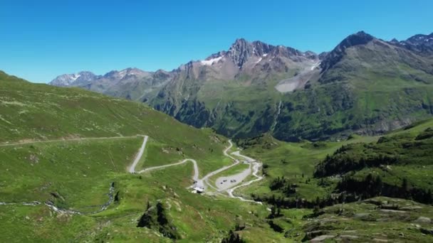 Krásné Kaunertal Valley v rakouských Alpách - slavný ledovec v Rakousku — Stock video