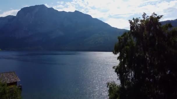 奥地利的Altaussee湖-空中景观 — 图库视频影像